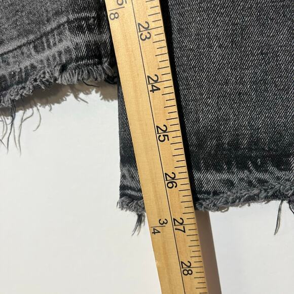 Abercrombie & Fitch Ankle Straight Ultra High Rise Gray Pants Raw Hem Size 24 - Picture 6 of 7